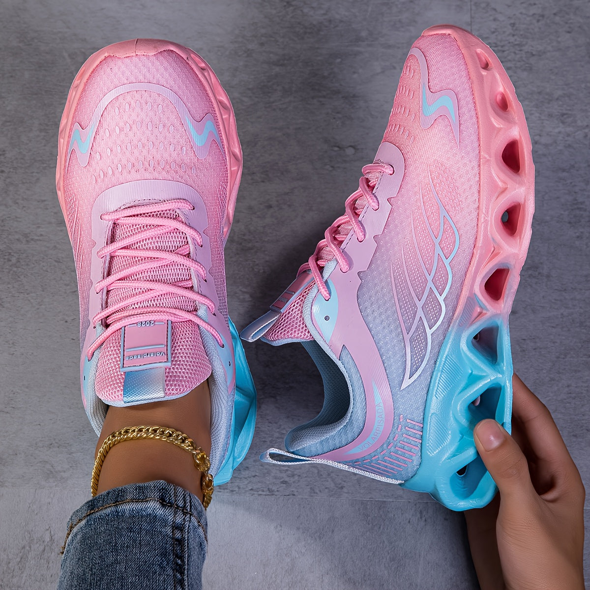 Sneakers, Spring and Summer Women's Sports Shoes with Breathable