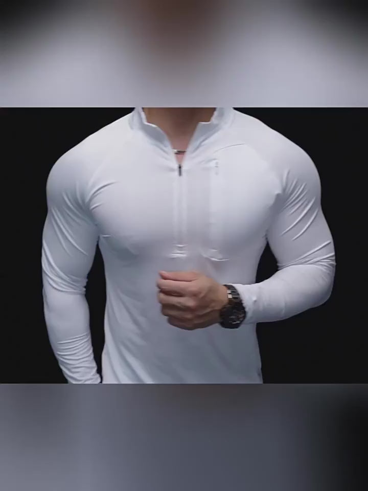 2024 New Men's Sports Gym Fitness Tops Running Training